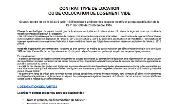 Bail de location type gratuit