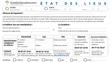 État des lieux pour studio