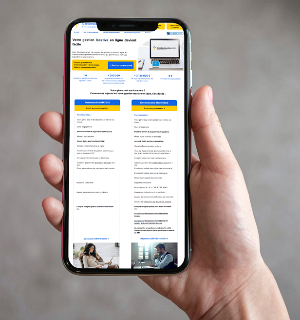 Interface du logiciel iGestionlocative pour la gestion locative en ligne des propriétaires bailleurs